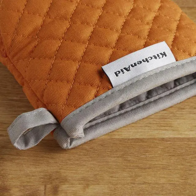 Alt view image 4 of 6 - Asteroid Mini Oven Mitt Set, 5.5"x8", Honey Orange, 2 Piece