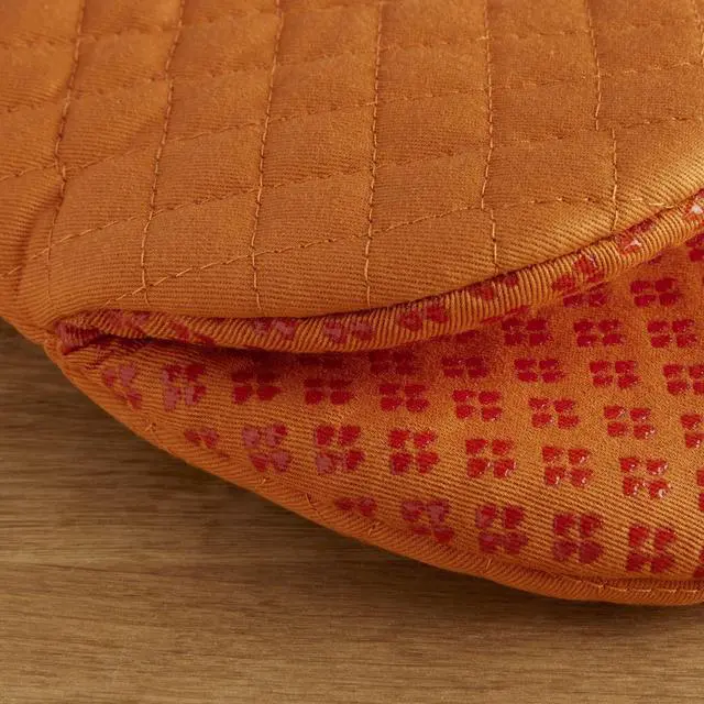 Alt view image 3 of 6 - Asteroid Mini Oven Mitt Set, 5.5"x8", Honey Orange, 2 Piece