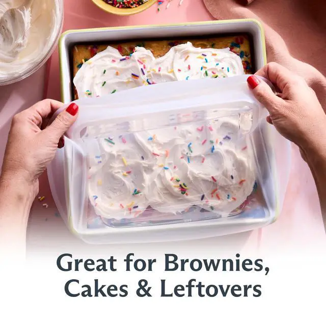Alt view image 2 of 7 - Reusable Silicone Square Stretch Lid, Food Cover for 8x8 inch Pans