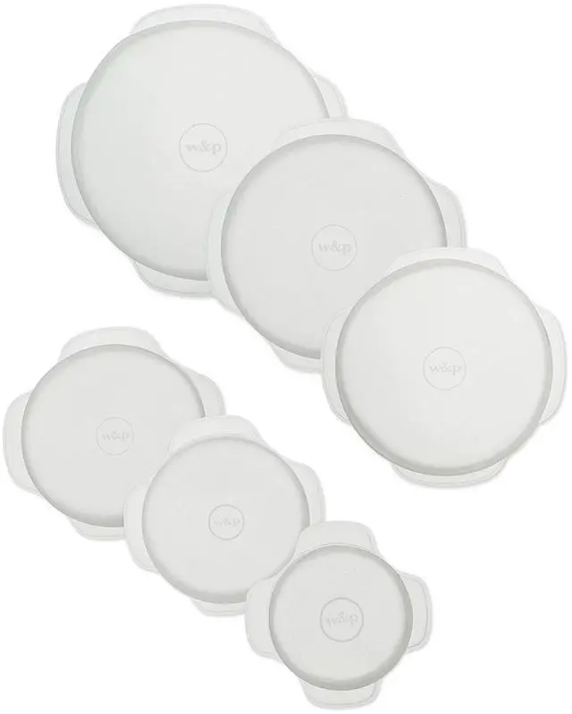 Main image of Reusable Silicone Stretch Lid, Set of 6 Circular Lids, Dishwasher Safe, Freezer Safe, LFGB/Premium Materials, Microwave Safe, Clear