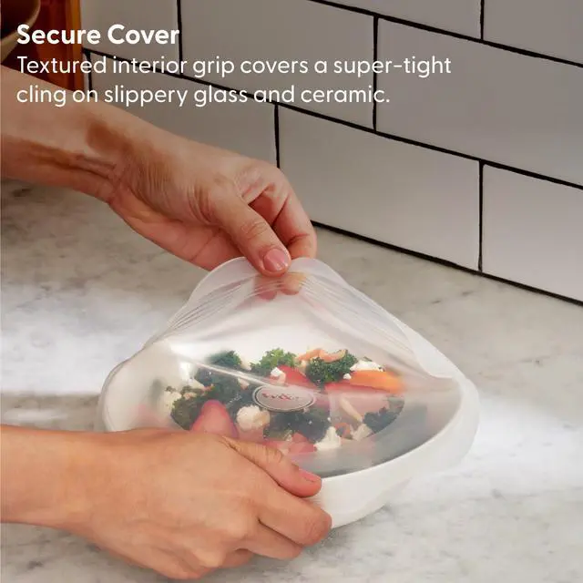 Alt view image 4 of 6 - Reusable Silicone Stretch Lid, Set of 6 Circular Lids, Dishwasher Safe, Freezer Safe, LFGB/Premium Materials, Microwave Safe, Clear