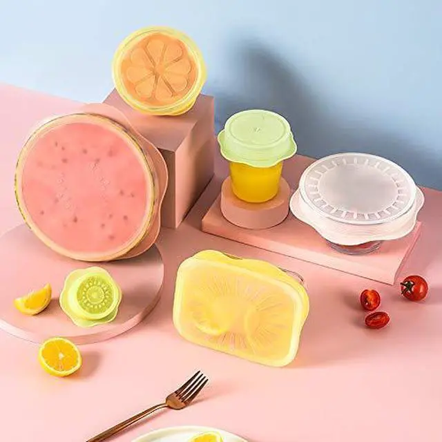 Alt view image 2 of 7 - Silicone Bowl Covers Stretch Lids (6 Pack) Reusable Food Storage Covers for Bowls, Cups & Containers Airtight, Leakproof, BPA Free, Eco-Friendly Microwave, Freezer & Dishwasher Safe