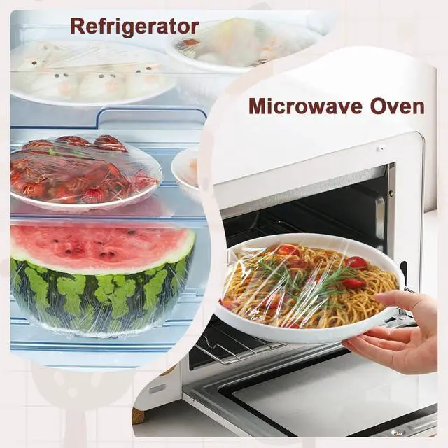 Alt view image 4 of 7 - 200 Pcs Fresh Keeping Bags, Reusable Elastic Food Storage Covers, Stretch Plastic Wrap Bowl Covers Preservation Bags, Elastic Storage Cover for Fruit Preservation and Food Storage