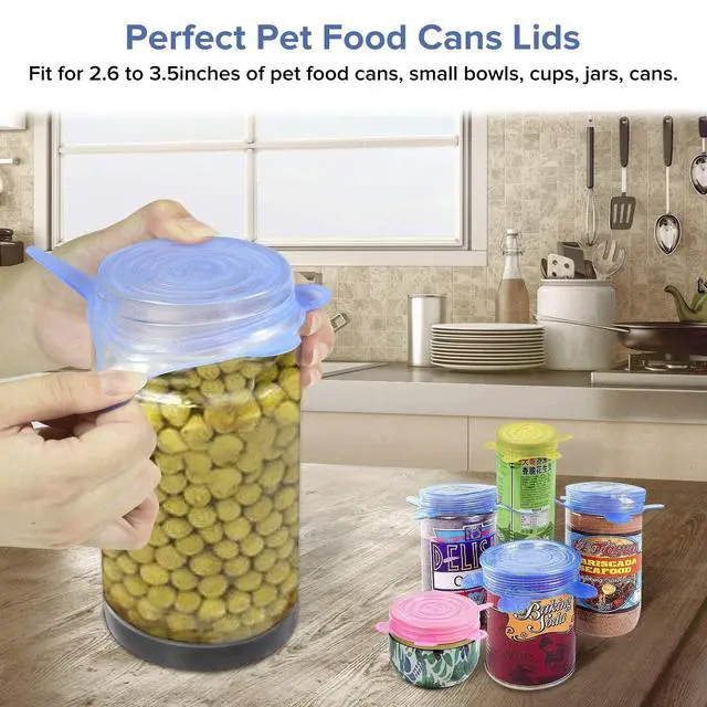 Alt view image 6 of 7 - Silicone Stretch Lids, 12 Pack Small, Reusable Durable Food Storage Covers for Cups Small Bowls Cans Jars Fruits Vegetables, the Same Sizes of 2.6 Inch (Can Stretches to 3.5 Inches)
