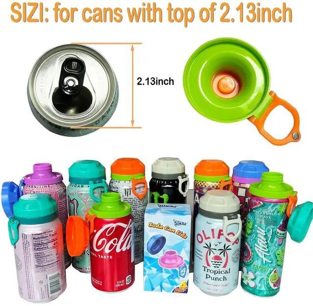 Alt view image 4 of 7 - ORIGINAL CREATOR - 4 Pack Magnetic Soda Can Lids Reusable Airtight Can Covers, BPA-Free, Easy to Use, Keep Drinks Fresh & Bug/Dust Free, Fits Standard Cans, Great for BBQ, Beach & Party.