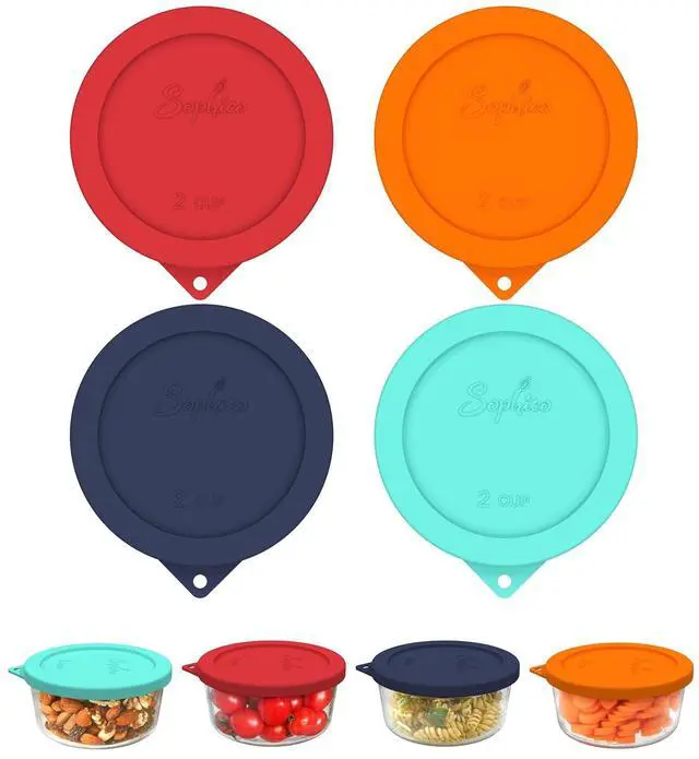 Main image of 2 Cup Silicone Lids Replacement for Pyrex & Anchor Hocking 7200-PC