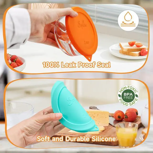 Alt view image 4 of 6 - 2 Cup Silicone Lids Replacement for Pyrex & Anchor Hocking 7200-PC