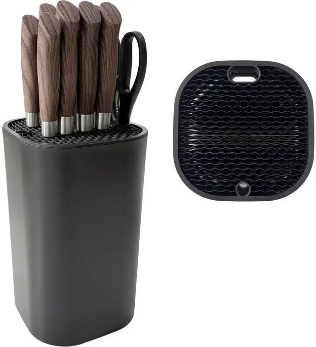 Main image of Knife Block with Scissors & Sharpening Rod Slots for Countertop