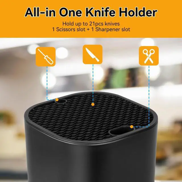 Alt view image 2 of 7 - Knife Block Without Knives, 2 in 1 Detachable Kitchen Knife Holder