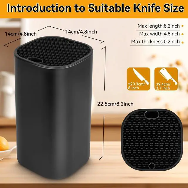 Alt view image 3 of 7 - Knife Block Without Knives, 2 in 1 Detachable Kitchen Knife Holder
