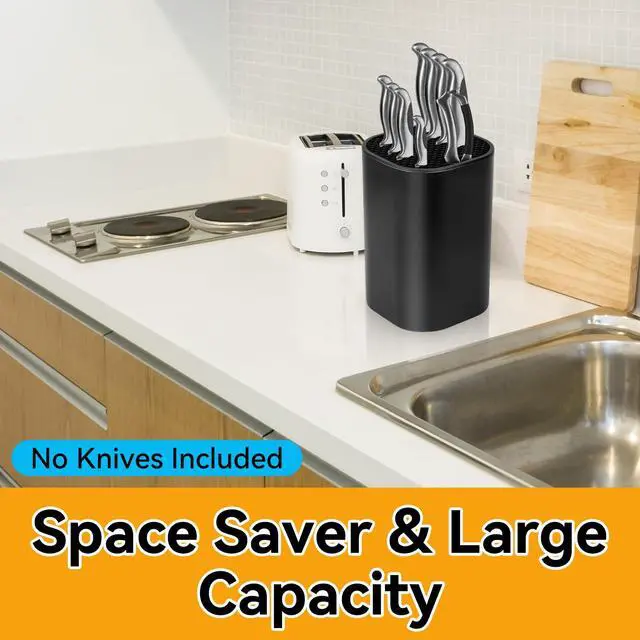Alt view image 7 of 7 - Knife Block Without Knives, 2 in 1 Detachable Kitchen Knife Holder