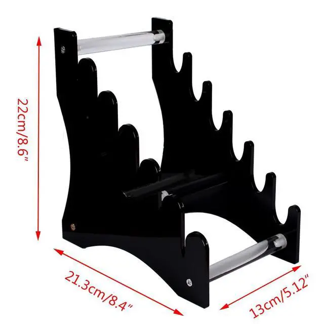 Alt view image 2 of 7 - Knife Display Stand,Knife Holder Knife Storage Rack Acrylic Knife Display Case for display collectible knives (Black)