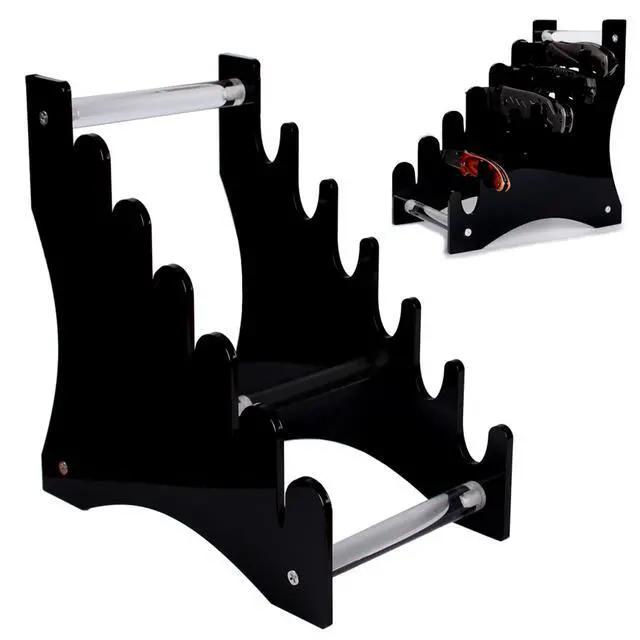 Alt view image 3 of 7 - Knife Display Stand,Knife Holder Knife Storage Rack Acrylic Knife Display Case for display collectible knives (Black)