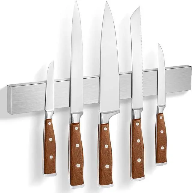 Main image of Magnetic Knife Holder for Wall, Knife Magnetic Strip Magnetic Knife Holder for Refrigerator Mount Knife Rack Kitchen Utensil Holder Metal Tool Holder Knife Block Kitchen Organizer Accessories 9.7 Inch