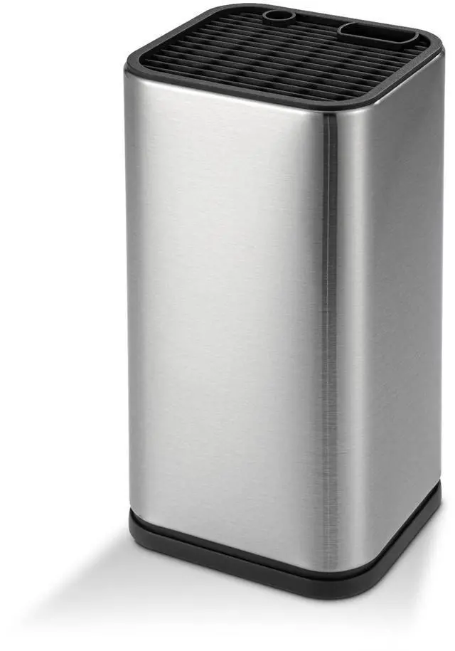 Main image of Universal Knife Block, Knife Holder without Knives, Stainless Steel Knife Storage Block for 3.5" to 8" Knives, with Slots for Scissors and Sharpening Rod,for Kitchen Counter