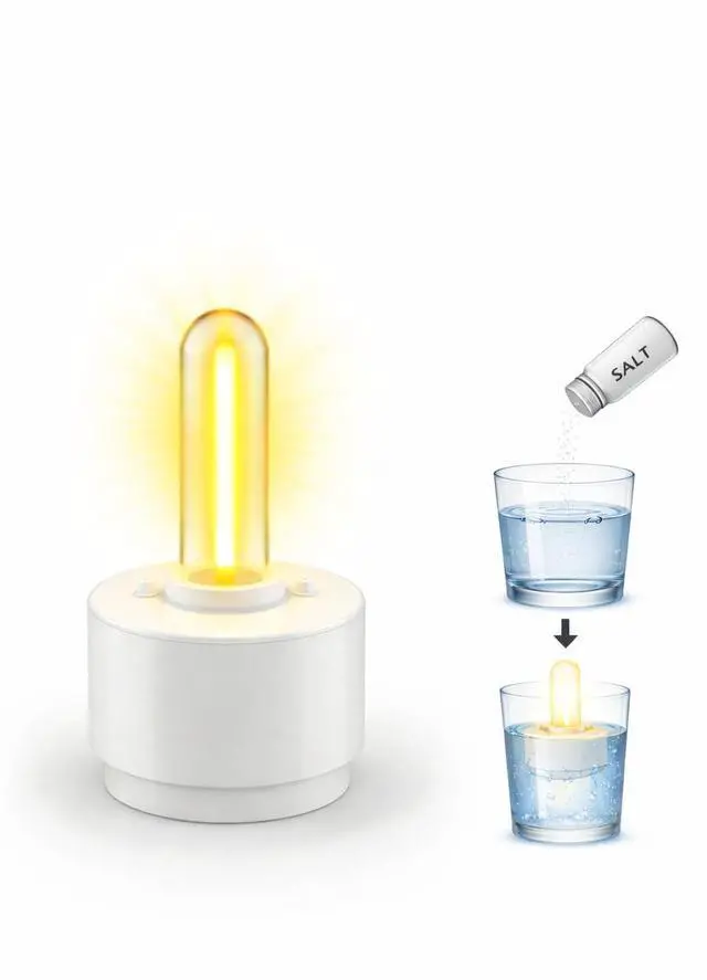Main image of Warm Harmony Salt Water Candle Lamp, Floating Waterproof LED Light, Warm White, Portable, for Camping, Fishing and Indoor Power Outages