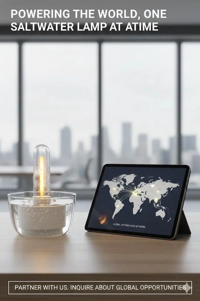 Alt view image 7 of 7 - Warm Harmony Salt Water Candle Lamp, Floating Waterproof LED Light, Warm White, Portable, for Camping, Fishing and Indoor Power Outages