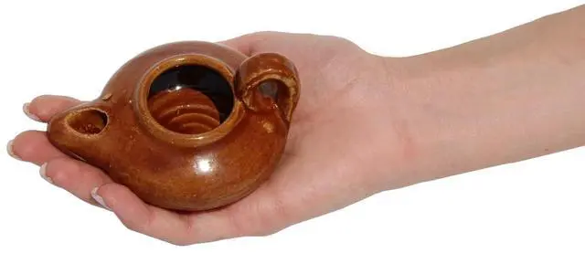 Alt view image 4 of 7 - Biblical Herodian Clay Oil Lamp Authentic Glazed Replica from The Time of Jesus - Handmade Holy Land Christian Faith Gift
