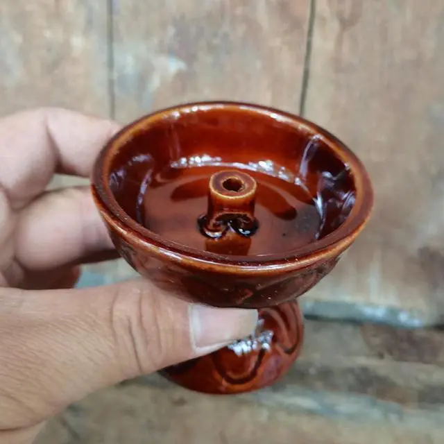 Alt view image 5 of 7 - Ceramic Vintage Oil Lamp Kerosene Lantern Oil Lamp Decorative Light Vintage Paraffin Antique Candle Holder for Living Room Ambient Light (2.67X2.67X2.36 Inch)