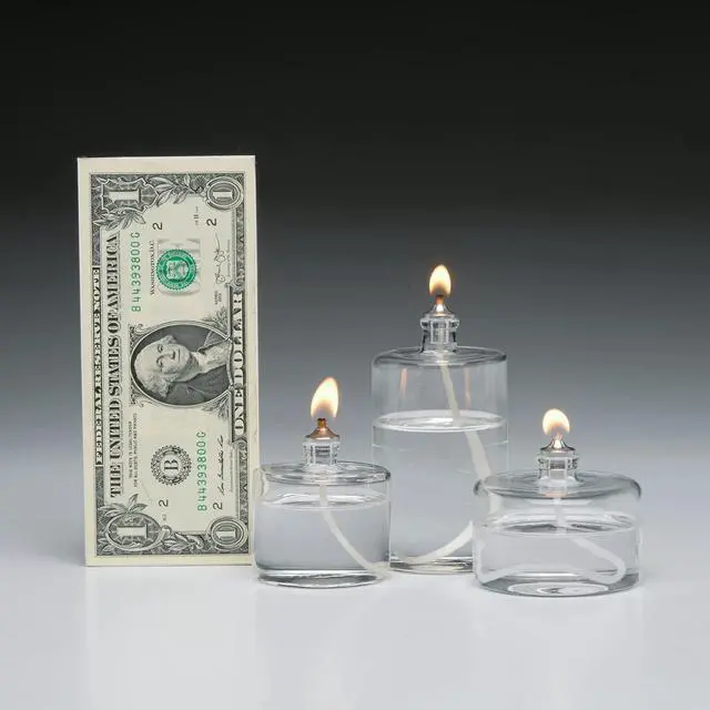 Alt view image 2 of 7 - Refillable Glass Oil Candle - 2 oz Indoor/Outdoor