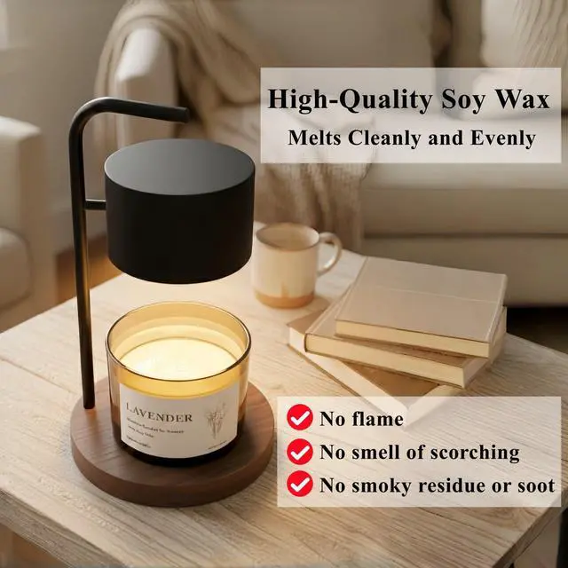 Alt view image 4 of 7 - Lavender Wickless Candles for Candle Warmer Lamp, 9oz Soy Scented Candles & 10ml Essential Oil for Customizable Aroma, Wickless Lavender Candle for Warmer Lamp Birthday Housewarming Holiday Gifts