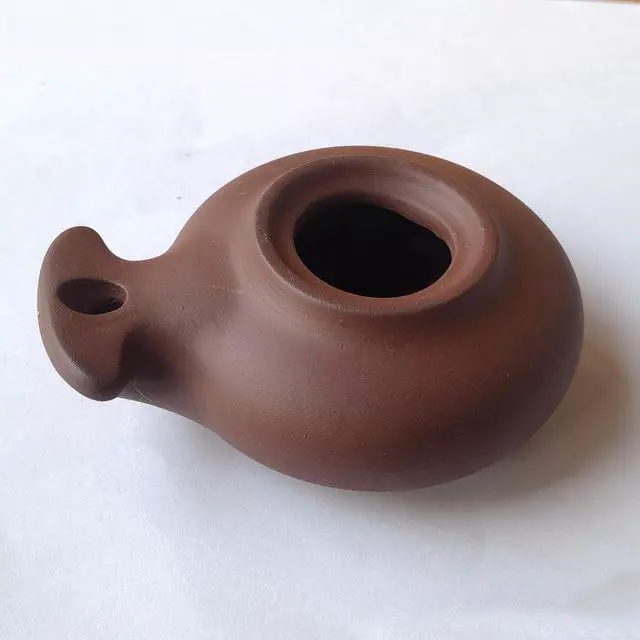 Alt view image 2 of 6 - Clay Oil lamp Vintage Replica Imitation Christian Gift Bible Jesus Biblical Oil Ancient Hebrew Oil