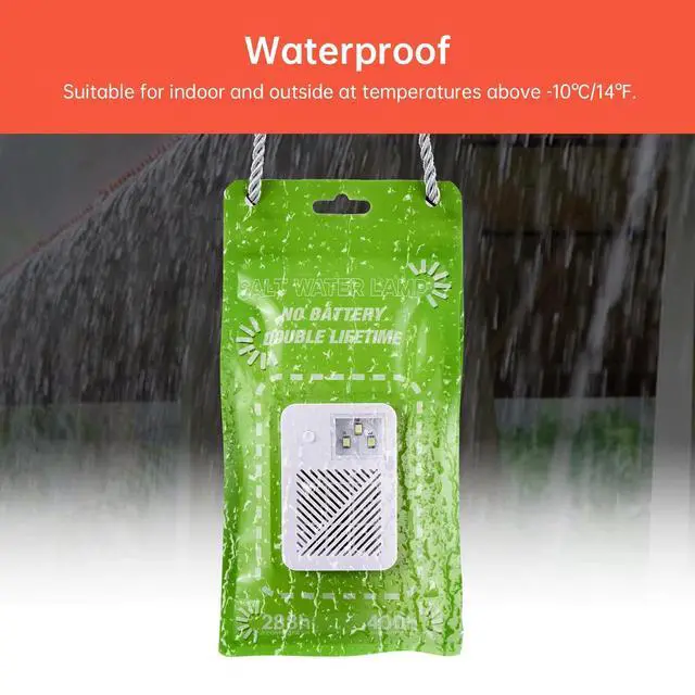 Alt view image 4 of 7 - Portable Salt Water Emergency Light, Battery-Free, Hydro-Powered Non-polluting Outdoor Camping Light for Outdoor Activities, Lasts up to 288 Hours