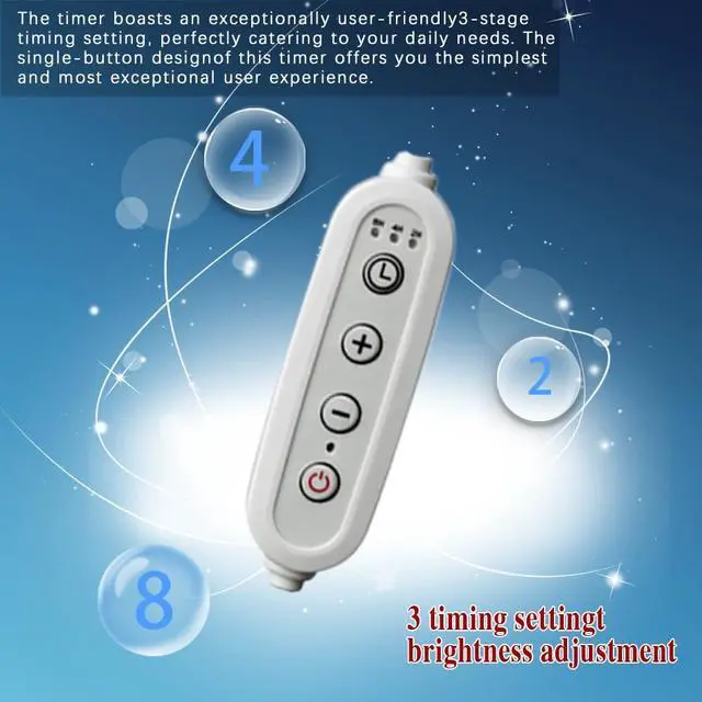 Alt view image 3 of 7 - 0.5M Auto Off Timer for Oil Wax Warmer Burner Lamps 3 Settings 2,4,8 Hours Adjustable Light Brightness with Three Settings Levels high,Medium,Low Small Appliances MAX 60W (3DL 0.5M 1PC)