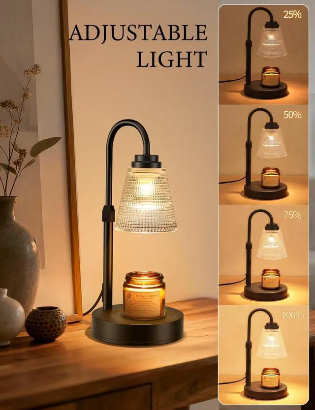 Alt view image 4 of 7 - Candle Warmer Lamp with Timer Dimmable, Adjustable Height Wax Melts Warmer for Jar Candles, Housewarming, Birthday, for Women and Mom, Home Decor