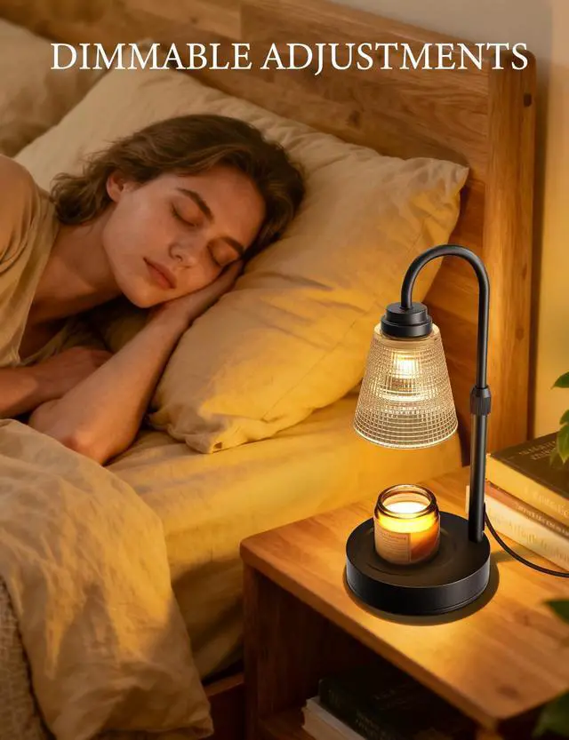 Alt view image 7 of 7 - Candle Warmer Lamp with Timer Dimmable, Adjustable Height Wax Melts Warmer for Jar Candles, Housewarming, Birthday, for Women and Mom, Home Decor