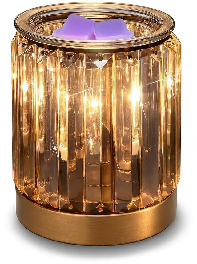 Main image of Melting Heater Electric Burning Wax Burner Electric Essential Oil Warmer Incense Wax Melt Warmer Night Light Aroma Decorative Lamp for Gifts & Decor(Golden)