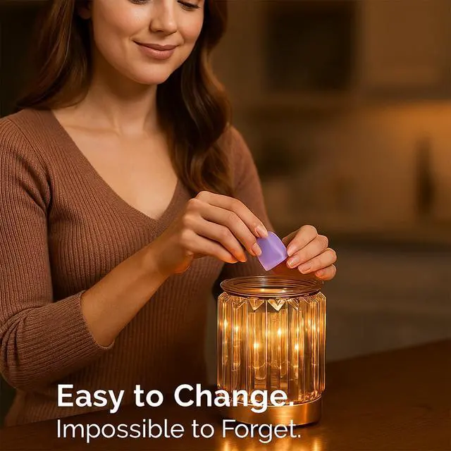 Alt view image 5 of 7 - Melting Heater Electric Burning Wax Burner Electric Essential Oil Warmer Incense Wax Melt Warmer Night Light Aroma Decorative Lamp for Gifts & Decor(Golden)