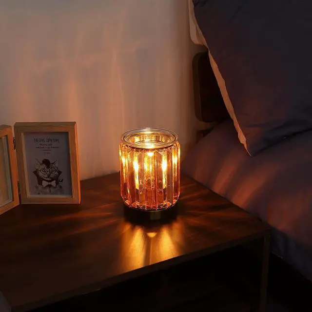 Alt view image 4 of 7 - Melting Heater Electric Burning Wax Burner Electric Essential Oil Warmer Incense Wax Melt Warmer Night Light Aroma Decorative Lamp for Gifts & Decor(Golden)
