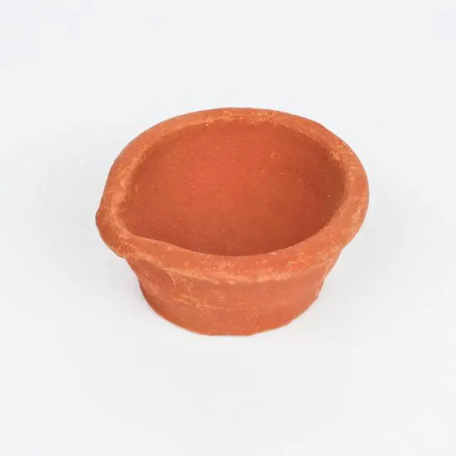 Alt view image 2 of 3 - Traditional Handmade Plain Earthen Clay (Mitti) Diya for Diwali, Navratri, Diwali Decor, Home Decoration, Eco-Friendly | 12Pcs Brown Oil Lamp for Pooja, Festival Lighting, Terracotta, Diwali Diya
