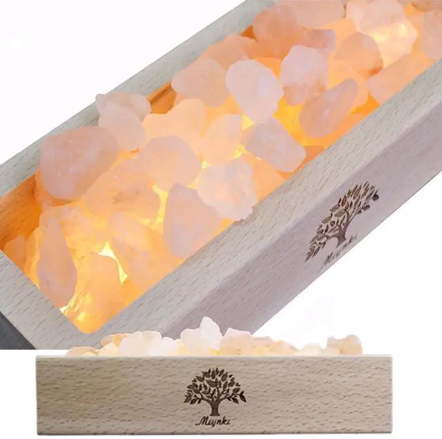 Main image of Himalayan Salt Lamp Diffuser - 300g Pink Salt with Wood Base, USB Powered, Warm Light for Aromatherapy, Relaxation, Meditation, Home Decor, Gifts