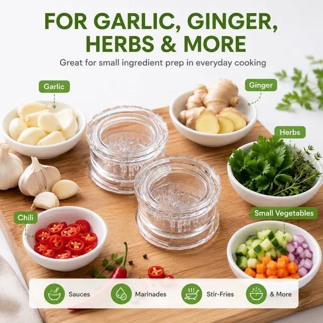 Alt view image 5 of 7 - Manual Garlic Twister Mincer Tool, Garlic Chopper, Garlic Crusher & Garlic Press Alternative for Garlic, Ginger, Onion, Herbs and Nuts, Hand Twist Food Prep Tool, Manual Kitchen Gadget2PCS