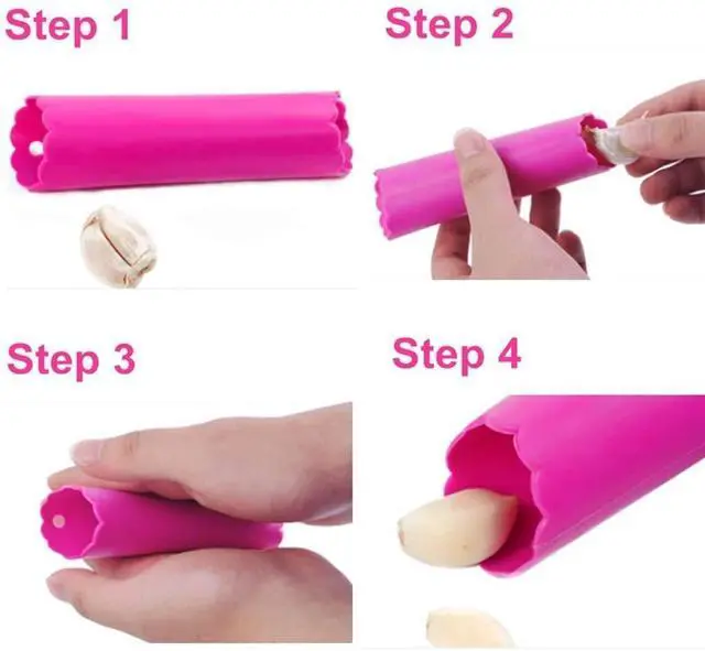 Alt view image 7 of 7 - Garlic Press Stainless Steel Garlic Rocker with Silicone Peeler