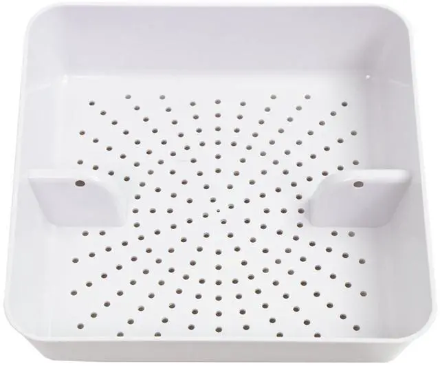 Main image of Floor Sink Commercial Drain Cover Strainer ABS Plastic Drop-in Basket 8-1/2" x 8-1/2" x 2-1/4" (2"H ABS) - Suitable for Kitchen, Restaurant, bar, Buffet