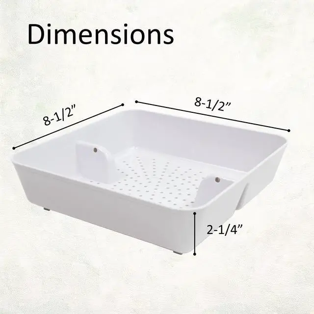 Alt view image 5 of 6 - Floor Sink Commercial Drain Cover Strainer ABS Plastic Drop-in Basket 8-1/2" x 8-1/2" x 2-1/4" (2"H ABS) - Suitable for Kitchen, Restaurant, bar, Buffet