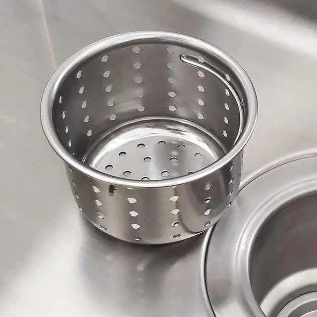 Main image of Kitchen Sink Drain Basket Only, 3-inch Basket for Kitchen Sink Strainer Replacement, Deep Cup Strainers with Handle, SUS 304 Stainless Steel