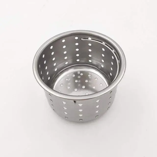 Alt view image 2 of 7 - Kitchen Sink Drain Basket Only, 3-inch Basket for Kitchen Sink Strainer Replacement, Deep Cup Strainers with Handle, SUS 304 Stainless Steel