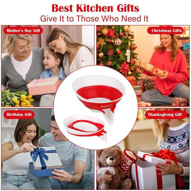 Alt view image 6 of 7 - Collapsible Colander - Small Strainer Basket, Side-Drain Design, Dishwasher Safe Food Strainer for Pasta, Fruits, Vegetables