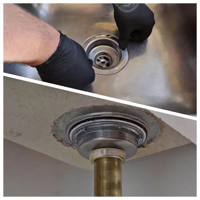 Alt view image 2 of 7 - 9733 Kitchen Sink (3-1/2'' Inch) Stainless Steel Drain Assembly With Strainer Basket-and Rubber Stopper, 3.5