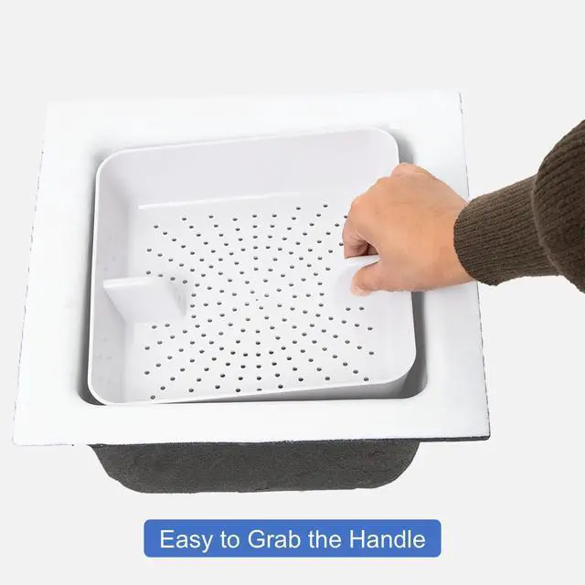 Alt view image 5 of 7 - FS-PB ABS Plastic Floor Sink Drain Strainer Drop-In Basket, Catch Food Particles for Restaurants/Bar/Buffet, Fits in 8-1/2" Floor Sink Holes