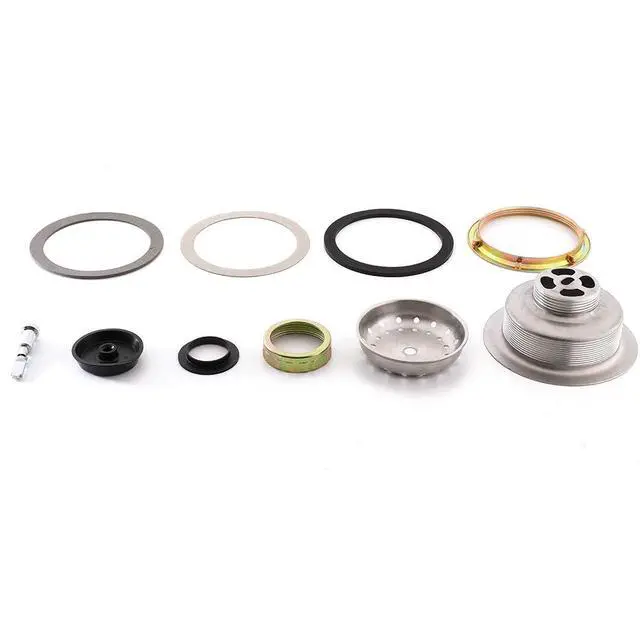 Alt view image 5 of 7 - 3-1/2 Inch Kitchen Sink Drain Assembly with Strainer Basket/Drain Stopper, All Stainless Steel Sink Drain Kit Durable and Rustproof
