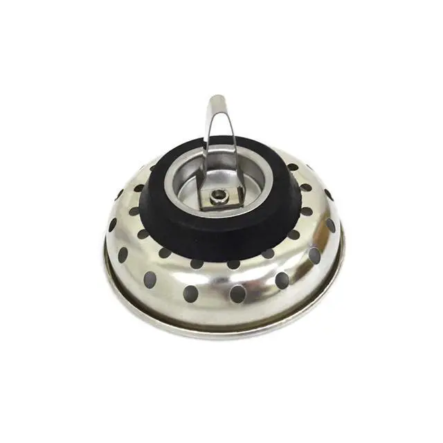 Alt view image 3 of 4 - Kitchen Sink Basket Strainer Replacement for US Standard Drains (3-1/2 Inch), Premium 304 Stainless Steel Body W/with Brass Post (Spring Clip) 1 Pack