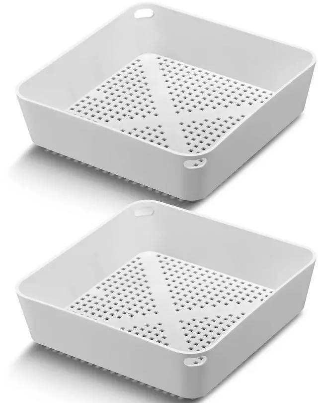 Main image of 1 Pcs 8.5 x 8.5 x 2.5 Inch Floor Sink Drain Covers Commercial Plastic Floor Drain Strainer Plastic Drains Screen Basket Suitable for Commercial Kitchen Restaurant Diner Cafe