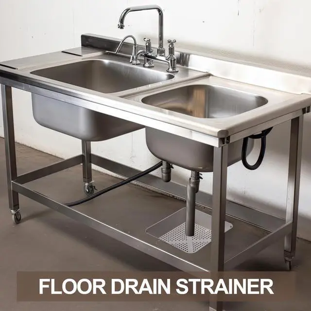 Alt view image 7 of 7 - 1 Pcs 8.5 x 8.5 x 2.5 Inch Floor Sink Drain Covers Commercial Plastic Floor Drain Strainer Plastic Drains Screen Basket Suitable for Commercial Kitchen Restaurant Diner Cafe