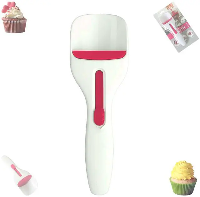 Main image of Cupcake Batter Dispenser Scoop with One-Touch Sliding Button - Professional Cake Batter Distribution Tool for Kitchen Baking - Easy Clean Pastry Batter Scoop for DIY Cupcakes & Pancakes