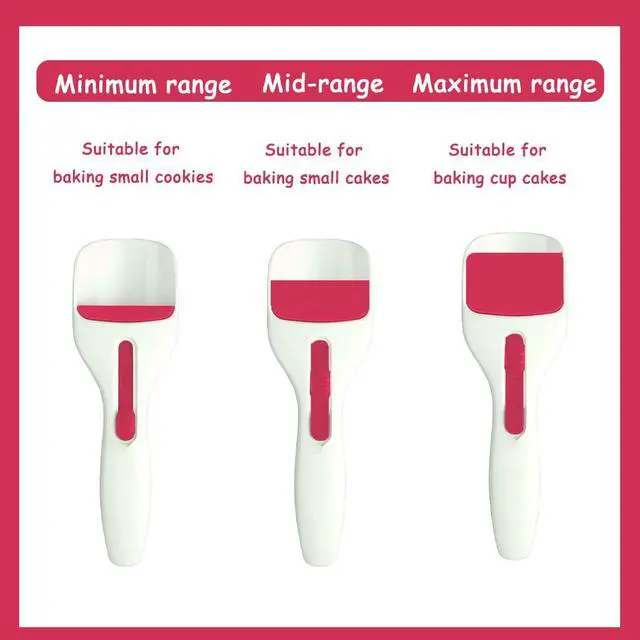 Alt view image 3 of 6 - Cupcake Batter Dispenser Scoop with One-Touch Sliding Button - Professional Cake Batter Distribution Tool for Kitchen Baking - Easy Clean Pastry Batter Scoop for DIY Cupcakes & Pancakes